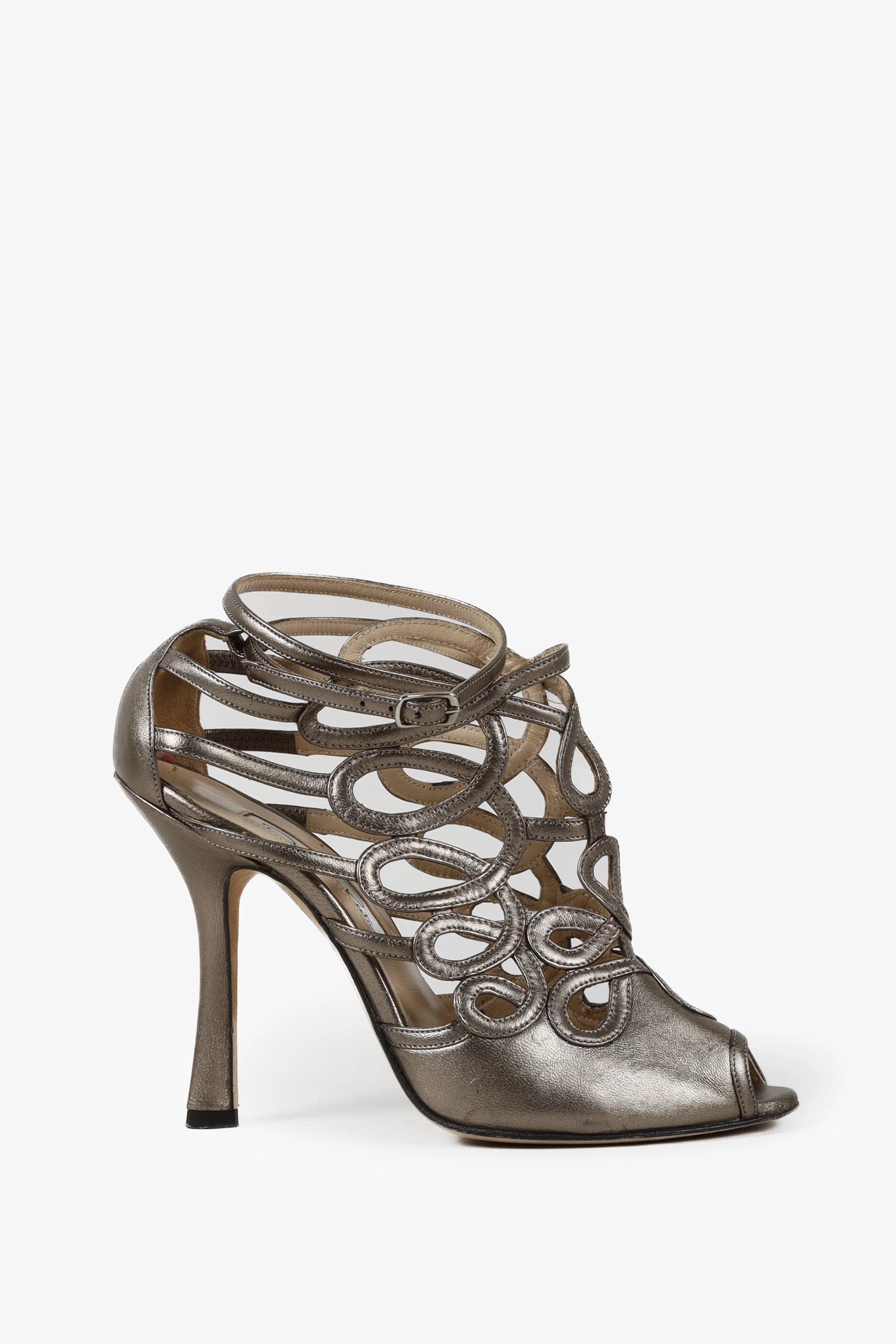 Bronze high top heel sandals